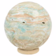 Carribean blue calcite bol 64 mm nr 2 - 360° presentation