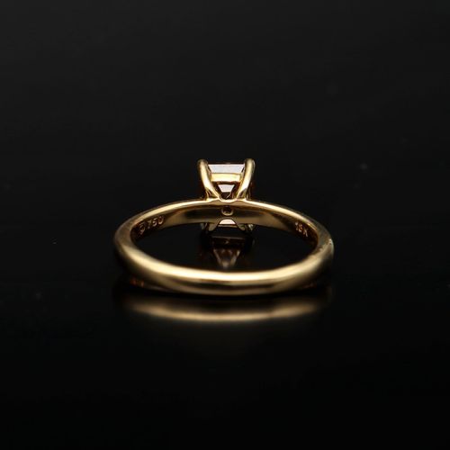 18ct Gold Cognac Diamond Solitaire Ring image-4