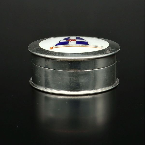 Edwardian Silver and Enamel Trinket Box