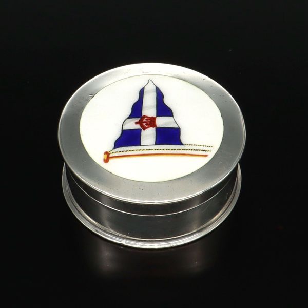 Edwardian Silver and Enamel Trinket Box