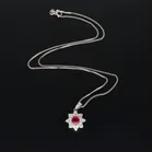 18ct Gold Burmese Ruby and Diamond Pendant