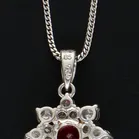 18ct Gold Burmese Ruby and Diamond Pendant