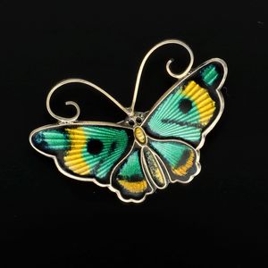 David Andersen Enamel Butterfly Brooch
