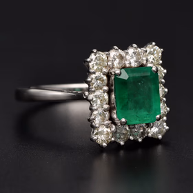 1950s Emerald & Diamond Ring