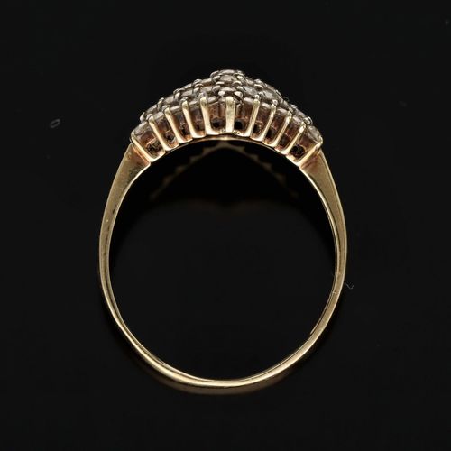 Gold 1ct Diamond Cluster Ring image-6