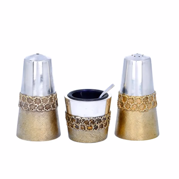 Silver and Silver Gilt Cruet Set