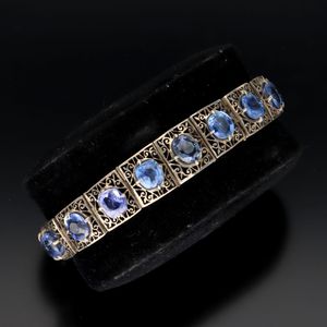 Natural Blue Ceylon Sapphire Bracelet