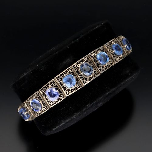 Natural Blue Ceylon Sapphire Bracelet image-1