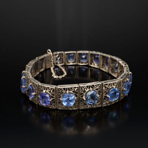 Natural Blue Ceylon Sapphire Bracelet image-2