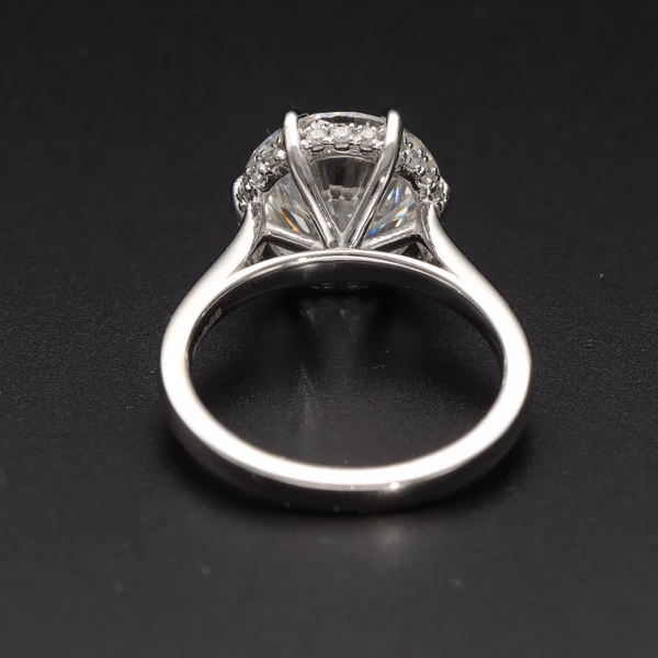 Platinum Lab Diamond 5.01ct Solitaire Ring