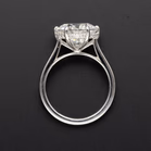 Platinum Lab Diamond 5.01ct Solitaire Ring