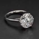 Platinum Lab Diamond 5.01ct Solitaire Ring