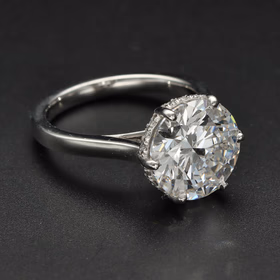 Platinum Lab Diamond 5.01ct Solitaire Ring