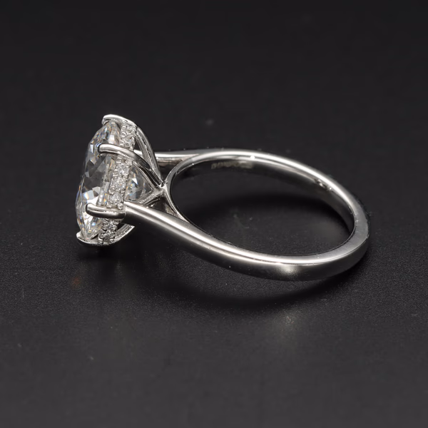 Platinum Lab Diamond 5.01ct Solitaire Ring