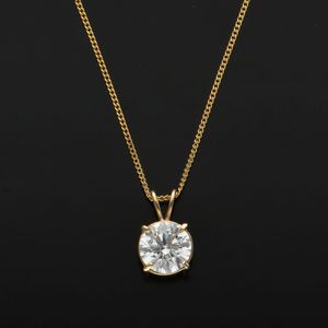 18K Gold Pendant and Chain