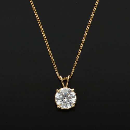 18K Gold Pendant and Chain image-1