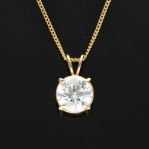 18K Gold Pendant and Chain image-2
