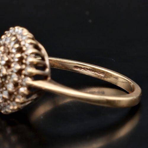 9ct Gold Diamond Cluster Ring image-5