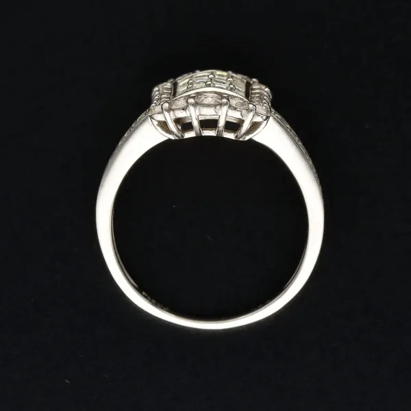 Platinum Baguette & Round Brilliant Cut Diamond Ring