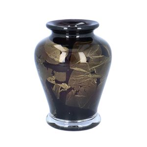 Glass Coloured Jar with Gold Leaf Inclusions