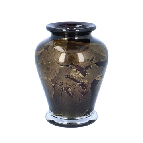 Glass Coloured Jar with Gold Leaf Inclusions image-2