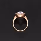 Vintage 9ct Gold Amethyst and Diamond Ring