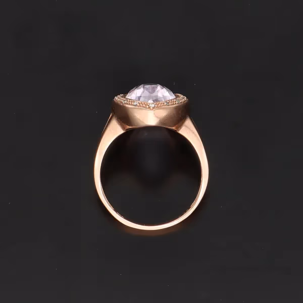 Vintage 9ct Gold Amethyst and Diamond Ring