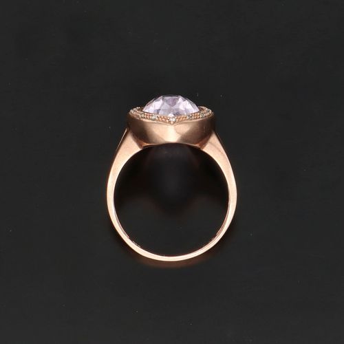 Vintage 9ct Gold Amethyst and Diamond Ring image-6