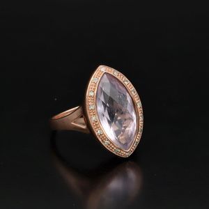 Vintage 9ct Gold Amethyst and Diamond Ring