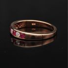 9ct Rose Gold Ruby and Diamond Half Eternity Ring