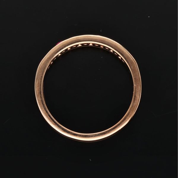 9ct Rose Gold Ruby and Diamond Half Eternity Ring