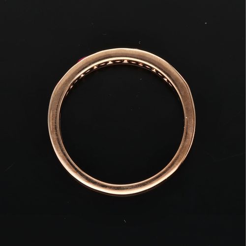 9ct Rose Gold Ruby and Diamond Half Eternity Ring image-6