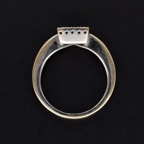 18ct White Gold Emerald & Diamond Halo Ring