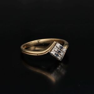 Gold Diamond Sapphire Ring Birmingham 1988