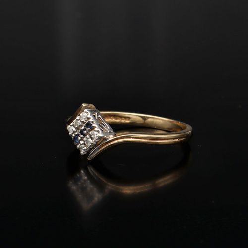 Gold Diamond Sapphire Ring Birmingham 1988 image-3