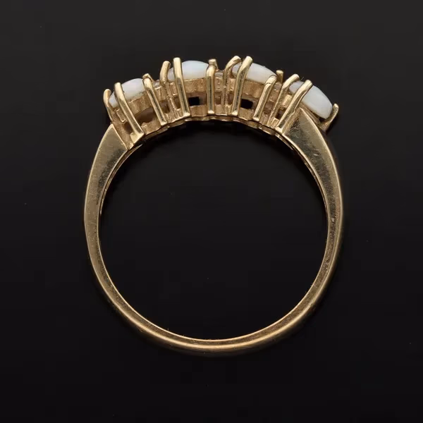 Gold Opal Diamond Ring