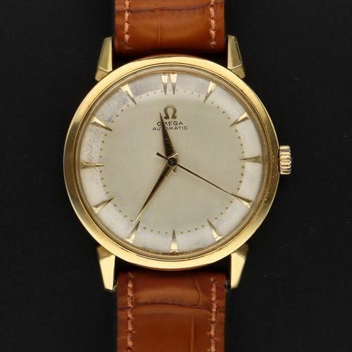 Boxed 18ct Gold Omega Automatic Watch image-3