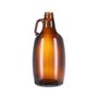 64oz Amber Glass Sierra Growler Bottle - 38-405 Neck - 360° presentation