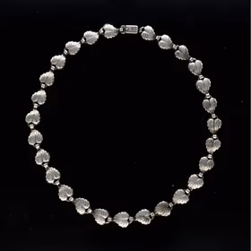 Danish Mid Century Sterling Foliate Link Necklace