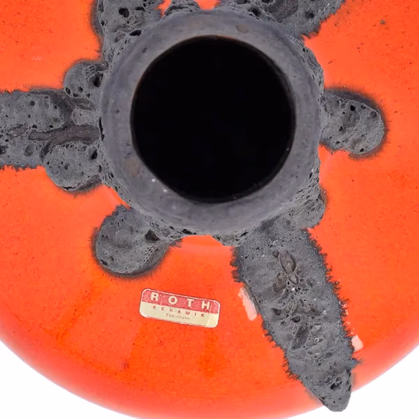 1970's Roth Keramik Fat Lava Volcano Vase