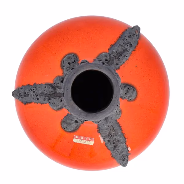 1970's Roth Keramik Fat Lava Volcano Vase