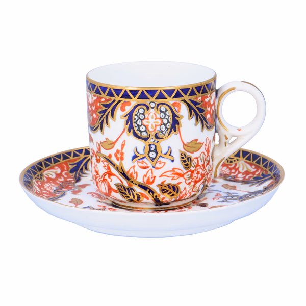 Royal Crown Derby 'King's Pattern' Coffee Cans & Saucers