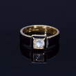 360° view of The Antique Black Enamel and Cushion Cut Diamond Mourning Ring