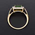 9ct Gold Diopside Zircon Coctail Ring
