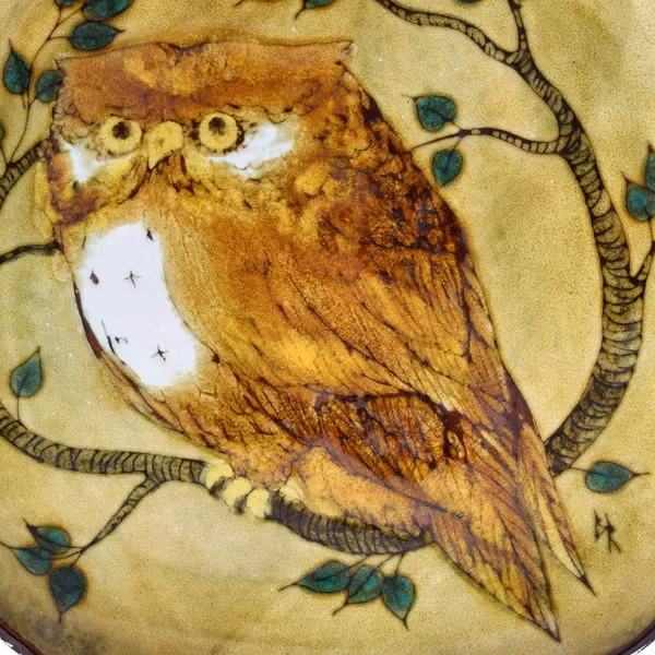 Chelsea Studio Pottery Owl Plate By Barbara Ross