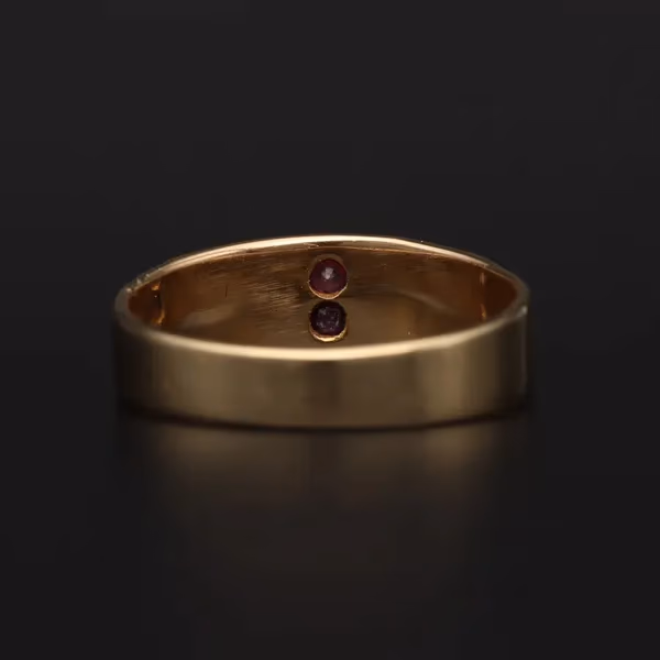 15ct Gold Victorian Ruby and Seed Pearl Ring
