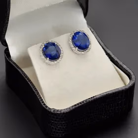 Sapphire and Diamond Earrings