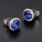 Sapphire and Diamond Earrings