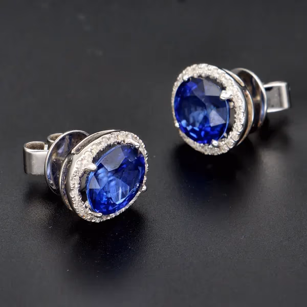 Sapphire and Diamond Earrings