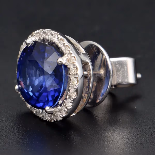 Sapphire and Diamond Earrings